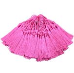 100pcs 13cm/5 Inch Silky Floss bookmark Tassels with 2-Inch Cord Loop and Small Chinese Knot for Jewelry Making, Souvenir, Bookmarks, DIY Craft Accessory (Dark Pink)