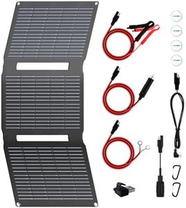 FlexSolar 28W 12V Portable Solar Panel Battery Charger Maintainer Kits Trickle Charger with Built-in Charge Controller, Cig Plug, Alligator Clips, O-Rings OBDII Connector for Car, Truck,Tractor, Boat