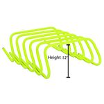 GSI Step Agility Speed Training and Practice Hurdle for Track and Fields | 12 inch | Pack of 6 (Polypropylene, Green)