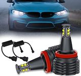 OPP ULITE Car Angle Eyes Bulb H8 40W Angel Eyes Headlight Halo Ring LED Marker Bulbs Canbus Error Free Xenon White for E92 E87 E82 E90 E93 E70 E71 (2 PCS)