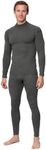 DANISH ENDURANCE Merino Wool Thermal Underwear Mens, Thermal Set Men for Extreme Cold, Warm Base Layer Set, Temperature Controlling, for Winter, Dark Grey, M
