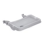 hauck Alpha Tray, Grey - 3in1 Plastic Tray for Alpha+ Wooden Highchair 6 Months+ with Seat Reducer, Removable Insert, Depth-Adjustable Tray, Easy to Clean