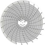 Dickson 4" Circular Chart Recorder Paper, 0 to 200 psi, 24 Hours, 60/Box