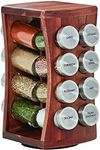 Kamenstein 16 Jar Hourglass Acacia Spice Rack