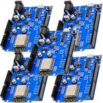 AZDelivery D1 NodeMCU WiFi ESP8266MOD-12F CH340 Micro USB Serial Chip IoT Development Board ESP8266 3.3V PCB Antenna WLAN I2C IIC SPI Compatible with Arduino-IDE including E-Book! (Pack of 5)