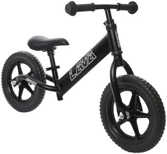 LAVA SPORT Balance Bike - Kids Lightweight Aluminum No Pedal Bike - Adjustable Handlebar and Seat for Toddler - Perfect Training Bike for Boys and Girls with Puncture Proof EVA Tires - Basalt Black
