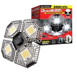 Quadburst by Bell+Howell LED Lighting with 5,500 Lumens, 4 Multi-Directional Panels with 192 Ultra High-Intensity LED Bulbs, Simple Installation and Wireless As Seen On TV