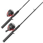 Zebco 202 & Zebco 404 Spincast Reels and 2-Piece Fishing Rod Combos (2-Pack), Quickset Anti-Reverse Fishing Reels with Bite Alert