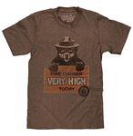 Tee Luv Smokey Bear Shirt - Fire Danger Very High Today Vintage T-Shirt (Brown Heather) (L)