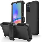 Belt Clip Case for Samsung Galaxy A05S (6.7"), 3 in 1 Full Body Shockproof Heavy Duty Military Grade Tough Durable Protection Case for Samsung Galaxy A05S (2024)