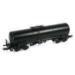 Evemodel Model Gauge H0 1:87 Tank Car Railway Train Oil Tank Truck with DC Metal Wheels (Black)