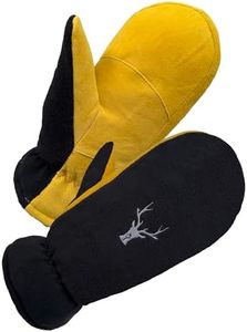 SKYDEER Mittens for Men and Women, Upgraded Deerskin Suede Leather, C100G 3M Thinsulate Insulation, Thermal Polar Fleece, Gloves for Cold Weather (SD5173M/M)