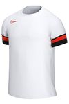 NIKE Men's Short-Sleeve Dri-Fit Academy Football Regular Fit Top (Small) White