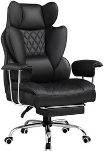GTPLAYER Chaise Gaming, Ergonomique Fauteuil de Bureau avec Support Lombaire à Ressorts ensachés, Siège Large avec Accoudoirs Souple et Repose-Pieds, Réglable en Hauteur, Noir