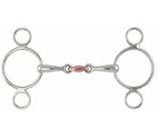 Shires Equestrian Two Ring Copper Lozenge Gag Bit 5.5" Steel