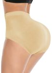 FUT Womens Butt Lifter Panties Padded Underwear Hip Enhancer Panty Butt Lifting Shapewear, Yellow, L-XL