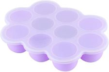 BRUSHFINCH Baby Food Storage Container,Silicone Baby Food Freezer Tray with Lid, Food Grade,Perfect Food Container for Homemade Baby Food,Fruit Puree Vegetables,Breast Milk - 1pc. (Purple)