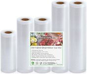 Food Vacuum Sealer Bags Rolls: 80 Feet Food Saver Bags 6 8 11 inch x 16' 5 Rolls, Sous Vide Vac Pack Seal Bag KitchenBoss