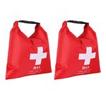 BESPORTBLE 2pcs First Aid Dry Bag Waterproof Roll Top Sack Rafting Storage Emergency Sack For River Sailing Hiking Kayak Fishing Camping