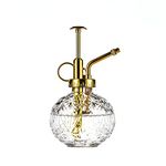 Eidoct Glass Plant Mister Spray Bottle, 6.5" Clear Glass Water Spray Bottle with Gold Top Pump Small Watering Can, Small Plant Sprayer Mister for Indoor Outdoor House Plant, Clear+Gold (Clear+Gold E)