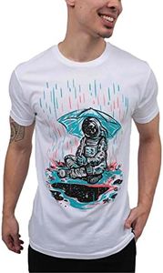 INTO THE AM Graphic Tee Shirts for Men S - 4XL Short Sleeve Printed T-Shirt for Guys Teens Cool Unique Art Designs, Space Shower, XX-Large