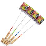 Firebuggz Crank-Eez Marshmallow Roasting Stick With Crank, Great Smore's Campfire Roaster For Family Fun Camp Cooking, Set of 4