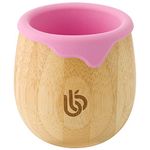 bamboo bamboo Baby and Dinky Toddler Cup, Bamboo Sippy Cup for Toddlers, with Silicone Drip Rim for Teeth and Gum Protection, 150ml Capacity Baby Cup for Transitioning Toddlers (Pink)