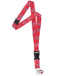 Disney Mickey or Minnie Mouse Lanyard Lanyard for Pin Trading Lanyards for Keys ID Badge Holder, Red, Red