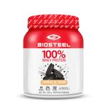 BioSteel Sports 100% Whey Protein Powder, rBGH Hormone Free and Non-GMO Post Workout Formula, Cookies & Cream Flavour, 14 Servings, brown