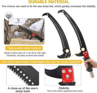 Pole Pruning Saw 26ft Telescopic Tree Pruner – Adjustable Manual Long Reach with Carry Bag