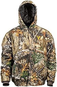 HOT SHOT Youth Insulated Twill Camo Hunting Jacket - Camo with Cotton Shell, for cold weather, bird and deer hunting, Realtree Edge, Small