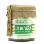 Herbsense Pure Aloe Vera Gel,Hydrating Moisturizing & Non-Sticky Gel For Skin & Hair,Glass Jar (180gm Pack of 1)