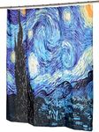 Carnation Home Fashions The Starry Night Fabric Shower Curtain