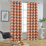 Home Fashion Room Darkening Chevron Print Curtains