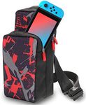 Kethvoz Carrying Case for Nintendo Switch OLED / Lite, Travel Bag to Carry Switch Consoles NS Controller Joy-Con Game Card Accessories, Sling Backpack w/ Adjustable Shoulder Strap