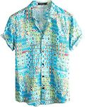 VATPAVE Mens Casual Hawaiian Floral