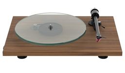 Pro-Ject T2 SuperPhono, Plug & Play Turntable with Built-in Phono Preamplifier, heavy glass platter, 9" Aluminium tonearm with Sumiko Rainier cartridge fitted (Walnut)