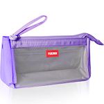 hzzycer Large Pencil Case Big Capacity Pencil Bag Portable Pencil Case for Girls and Boys Pencil Pouch Suitable for Middle High School College Students (Purple)