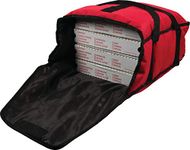 San Jamar PB17 Commercial Insulated Pizza/Food Delivery Bag, 5" H x 16.5" W x 17" D, Red