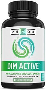 Zhou Nutrition DIM Active DIM Supplement - Menopause & Estrogen Metabolism Supplement with 250mg DIM plus Broccoli Seed Extract & Bioperine - Hormone Balance Support for Women & Men - 60 Capsules