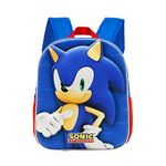 Sonic The Hedgehog - SEGA Sega-Sonic Velocity-Small 3D Backpack, Blue, 11 x 26 x 31 cm, Capacity 8.5 L