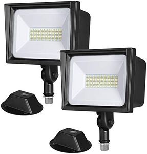 DEWENWILS 2-Pack 65W LED Flood Light Outdoor, IP65 Waterproof 6670 Lumen Super Bright(500W Halogen Equiv)Adjustable Knuckle Mount LED Security Light, 5000K Daylight for Yard, Garage, Garden, UL Listed