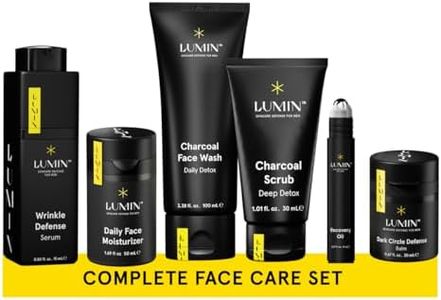 The Complete Skincare Gift Set for Men: 6 Piece Kit to Help with Clogged Pores, Dark Circles, Fine Lines, Wrinkles, Dryness, and Acne Scars - Achieve Your Best Look with Lumin