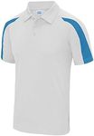 AWDis Men's Contrast Cool Polo Shirt Lawn Bowls Bowling Football Gym Running Sports