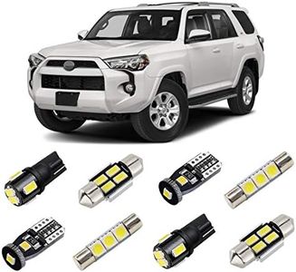 BRISHINE White LED Interior Light Kit for 2010-2020 2021 2022 Toyota 4Runner Super Bright 6000K Interior LED Bulbs Package + License Plate Lights and Install Tool