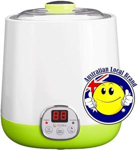 Flora Yoghurt Machine-Yogurt Maker with 1L Capacity Jar-Electric Automatic-FDA Food Grade Jar-Rice Wine DIY-Home Made Yoghurt Strainer- Fermented Curd Maker-AU Local Seller Brand-FL-YME-110
