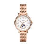 Fossil Jacqueline Analog Mother of Pearl Dial Women's Watch-ES5165 Stainless Steel, Rose Gold Strap