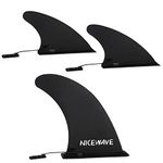 NiceWave Replacement Paddle Board Fin Set,Includes 1 Center Fin & 2 Side Fins,Portable Detachable Inflatable Sup Board Fins Easy to Install Without Tools,Improved Stability,Better Turn Tracking.