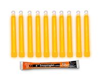 Cyalume SnapLight Industrial Grade Chemical Light Sticks, Orange, 6-Inch Long, 12 Hour Duration (Pack of 10)