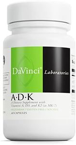 DaVinci Laboratories – A.D.K., Vitamins A, D and K Support Bone Health and Calcium Absorption, 60 capsules, non-GMO ingredients